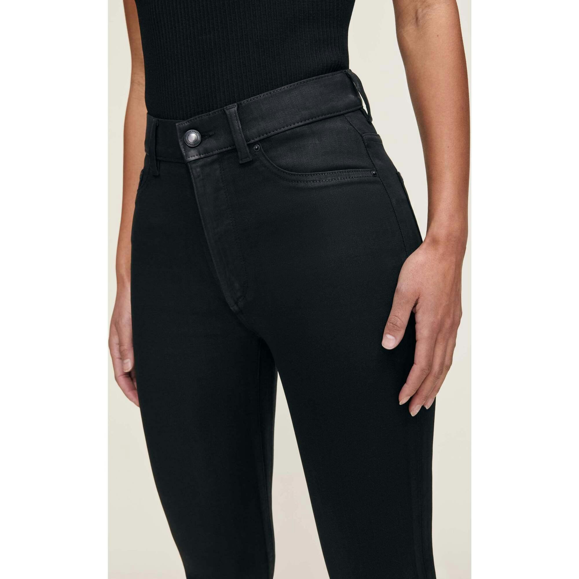 Bridget Boot High Rise Instasculpt™ Crop Jeans Black Coated
