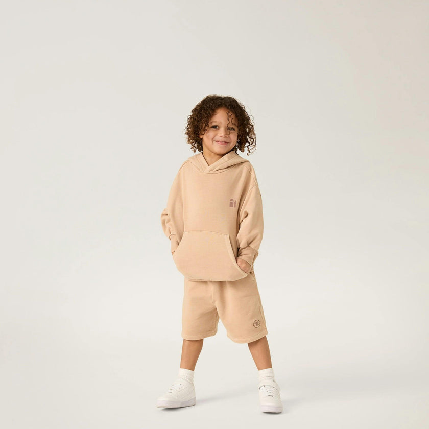 Natural Dye Everyday Shorts in Latte