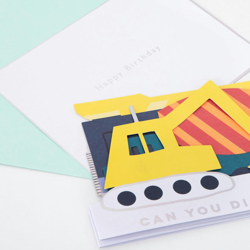 Construction Concertina Card