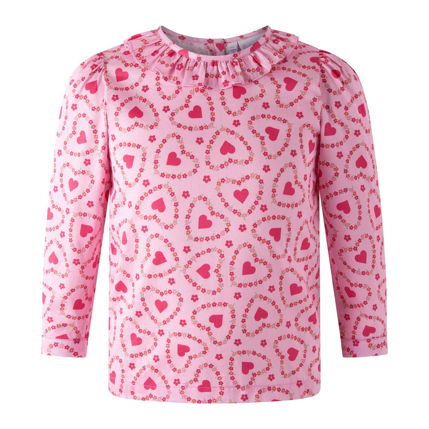 Floral Heart Frill Blouse