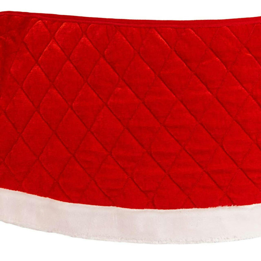 Kurt Adler 12 by 28-Inch Quilted Red Velvet Tree Collar