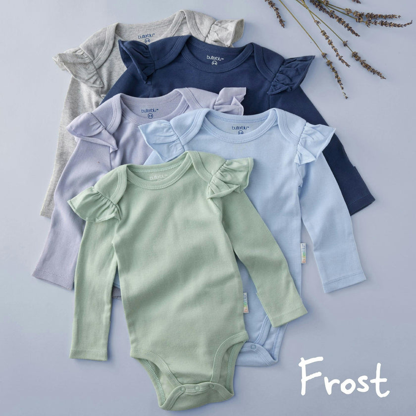 ASHLEY 5-Pack Long Sleeve Ruffle Bodysuits