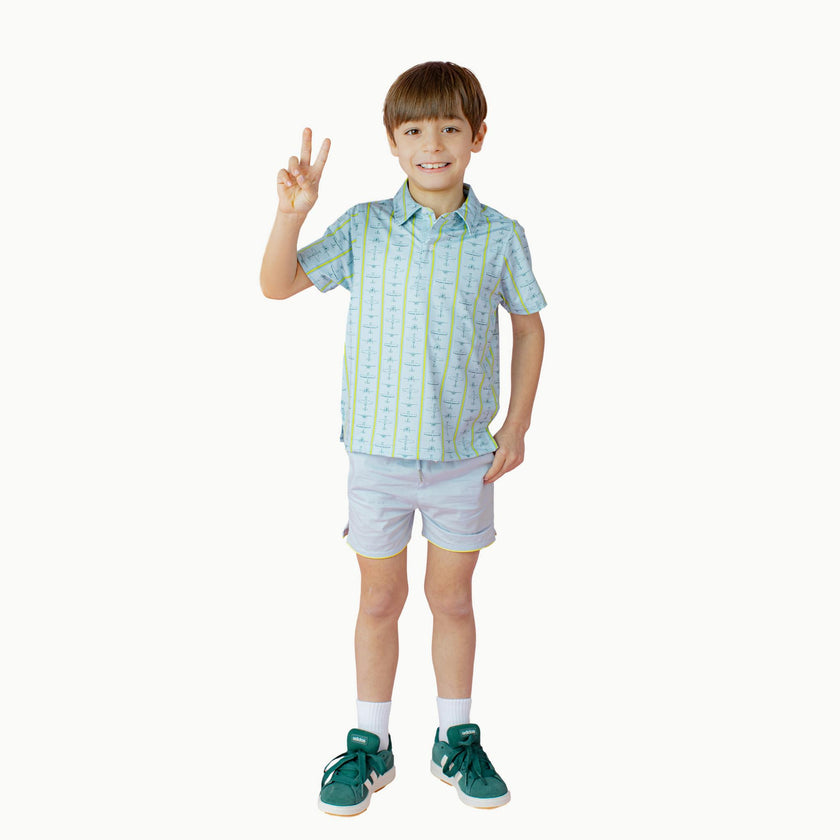 Boys' Performance Polo in Airplanes