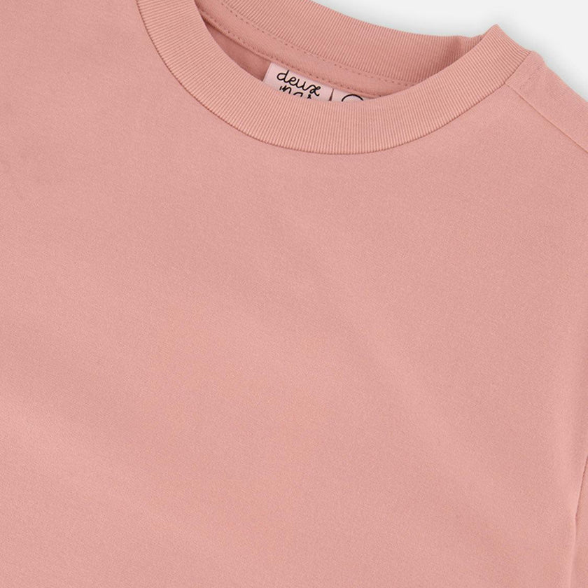 Heavy Jersey Wide Short Sleeve T-Shirt Pink