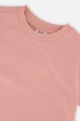 Heavy Jersey Wide Short Sleeve T-Shirt Pink