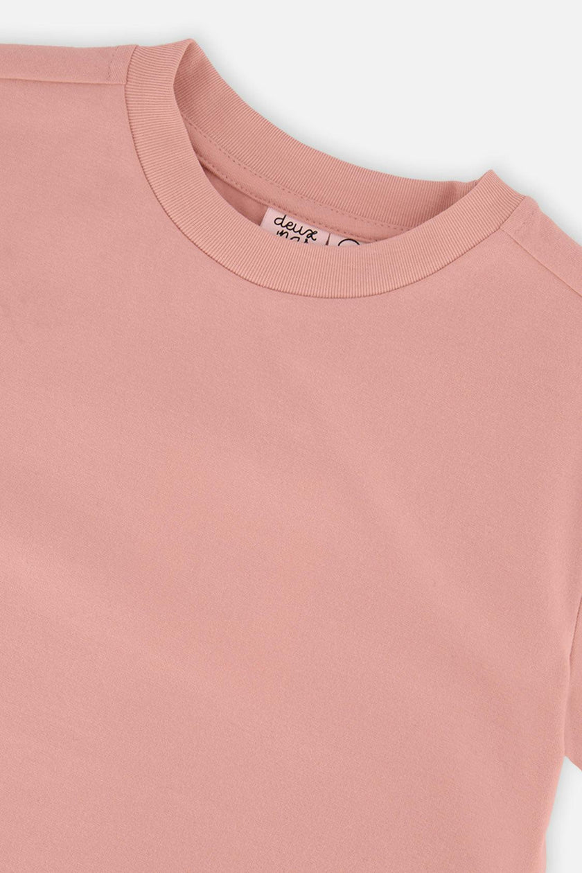 Heavy Jersey Wide Short Sleeve T-Shirt Pink