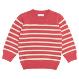 Unisex Red And Cream Stripe Knit Sweater