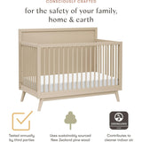 Palma 4-In-1 Convertible Crib With Toddler Bed Conversion Kit