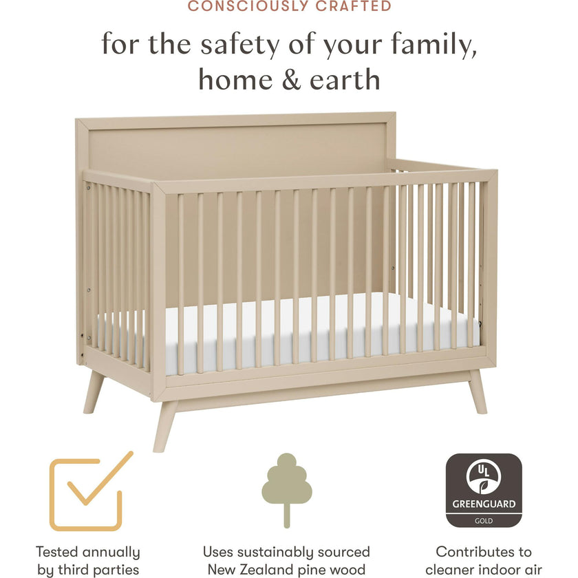 Palma 4-In-1 Convertible Crib With Toddler Bed Conversion Kit
