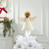 Brown Dog Angel Handmade Felt Christmas Tree Topper