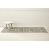 Skinny Stripe Shag Floor Mat, Neutral