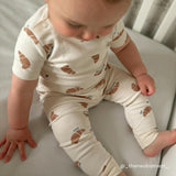 Petit Croissant Short Sleeve Pajama Set