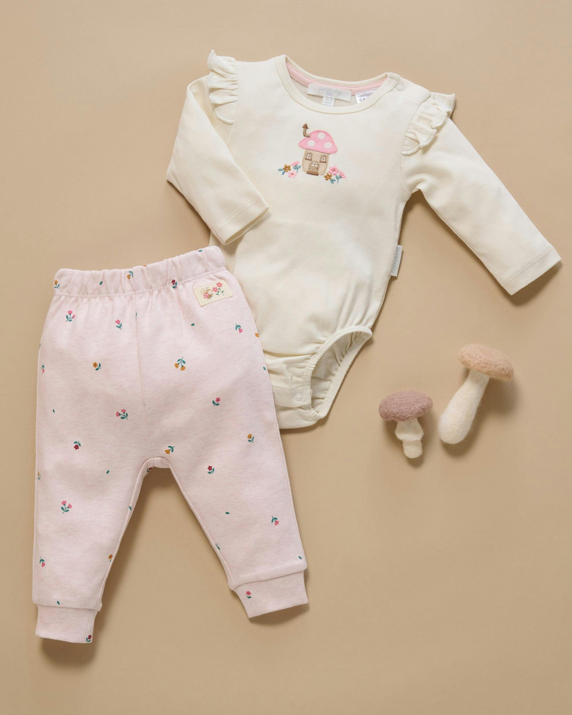 3 Piece Gift Set Sweet Pea Print