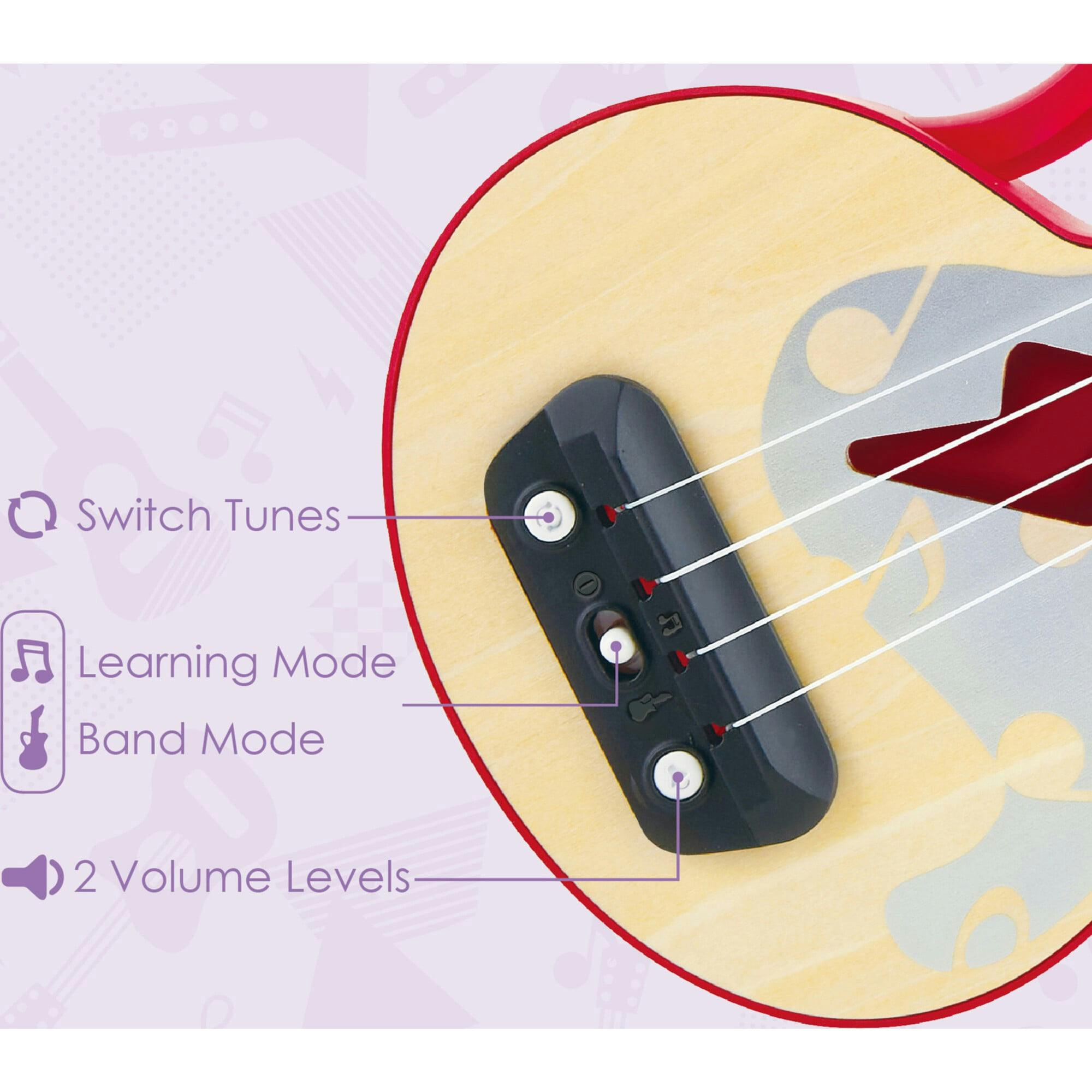 Learn with Lights Toddler Electronic Ukulele in Red