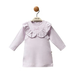 Lilac Butterfly Neckline Ruffle Top