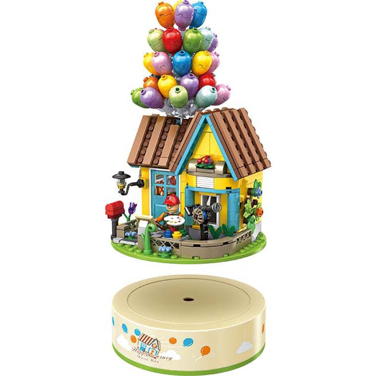 Contixo Flying House Building Block Set W/Music Box