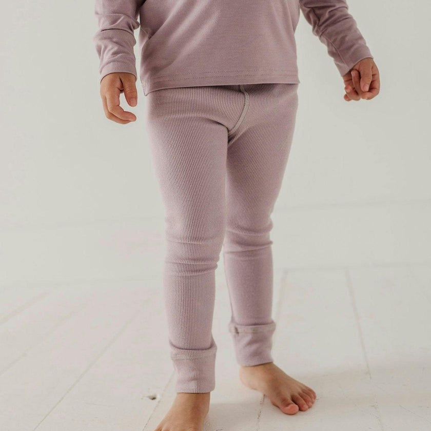 Ribbed Leggings Dusky Orchid
