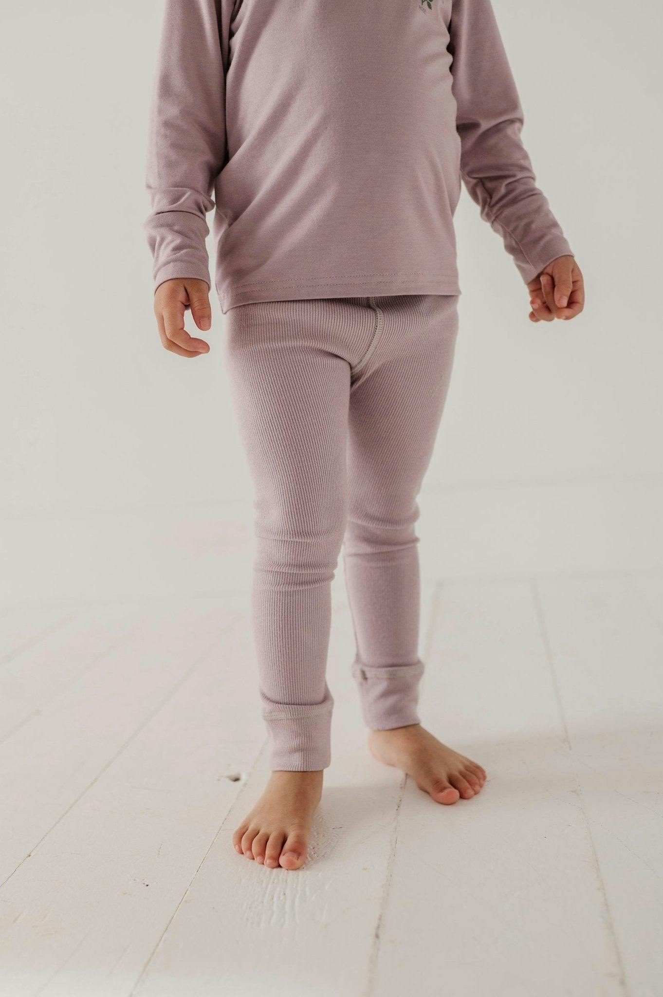 Ribbed Leggings Dusky Orchid