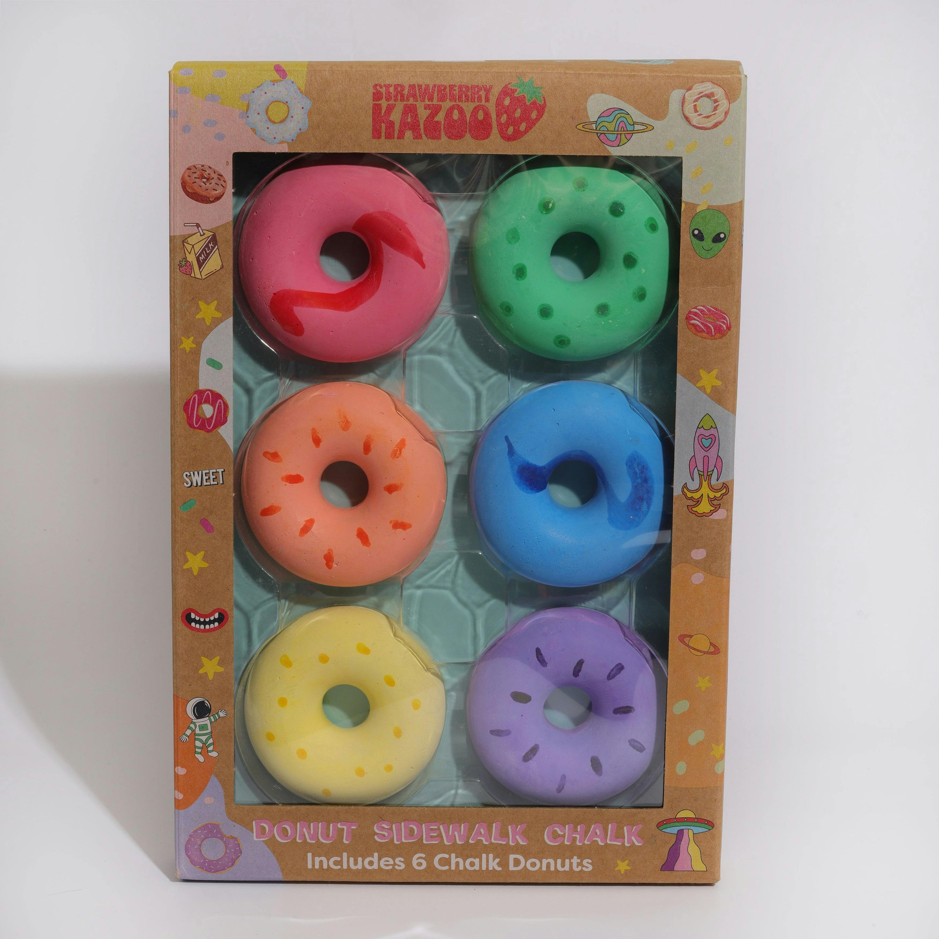 Strawberry Kazoo Donut Sidewalk Chalk 6 Pieces
