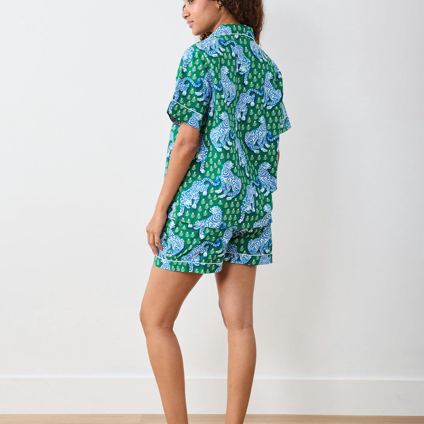 Tiger Queen - Short PJ Set - Jade