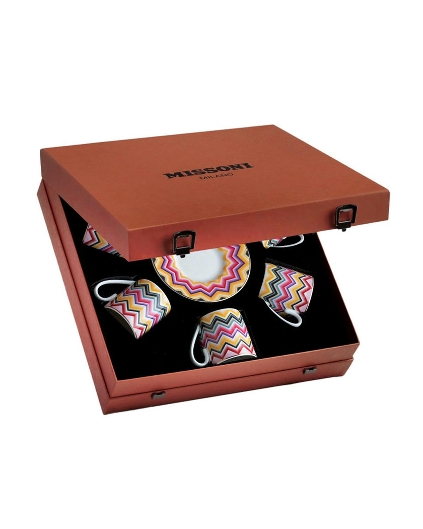 Marrakech Luxury Box Set 6 Pcs. Coffee Cup & Saucer - 6 X H 6