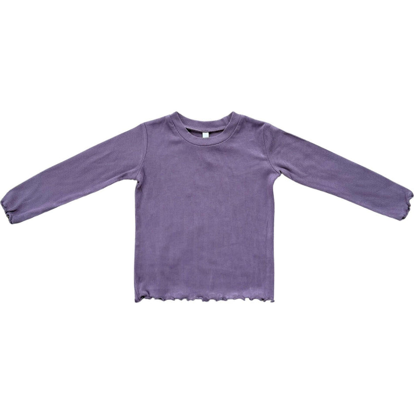 Lettuce Hem Tee Misty Rose Stripe