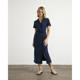 Short Sleeve Ellicot Dress, Navy