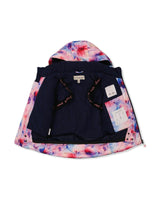 Two Piece Play Snowsuit Mauve Watercolor Floral Print With Navy Pants