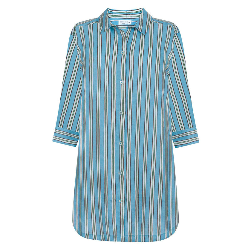 women's isla blue stripe coverup