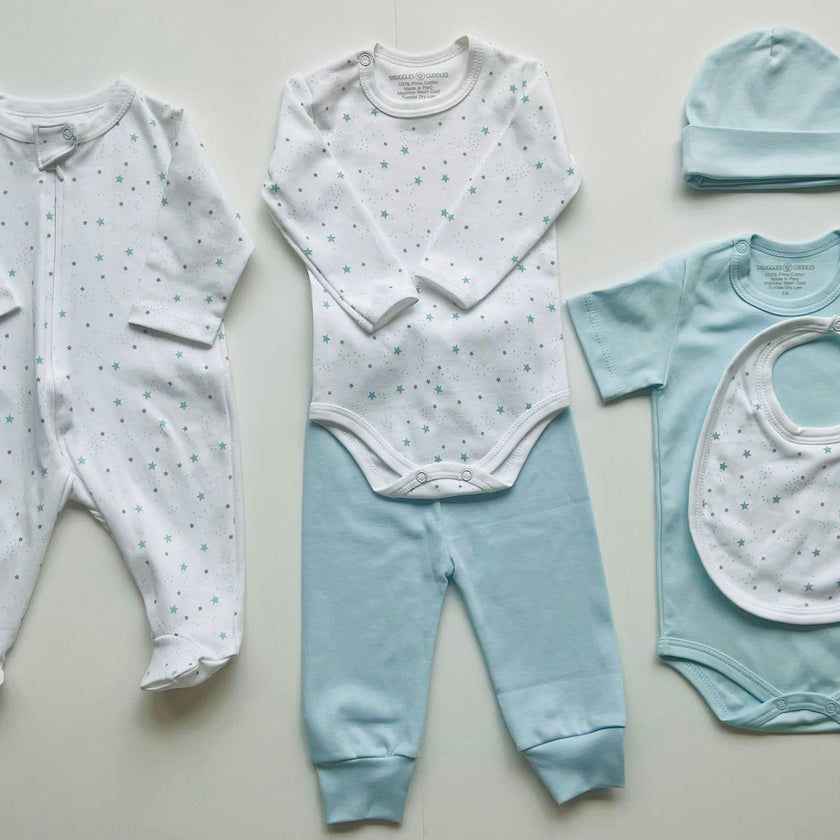 Stars Print Baby Essentials Gift Box- Set of 6