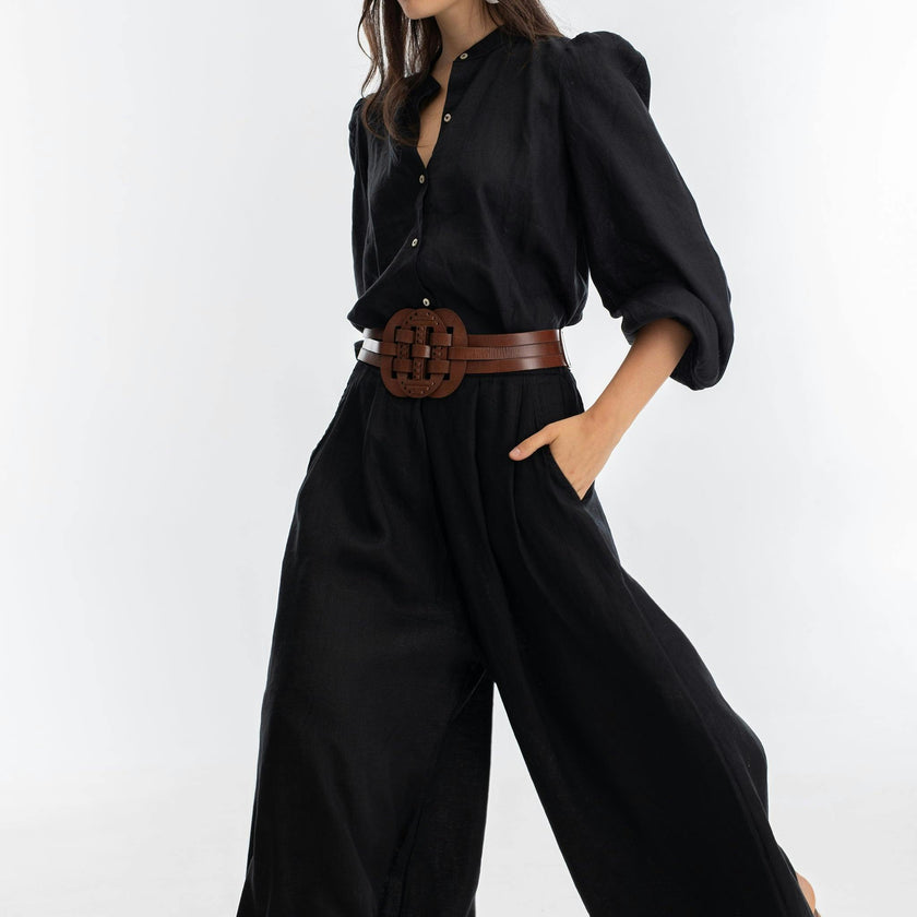 Sabi Linen Pants - Black