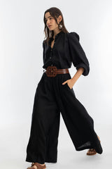 Sabi Linen Pants - Black
