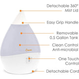 Droplet Cool-Mist Humidifier with Vapor Tray