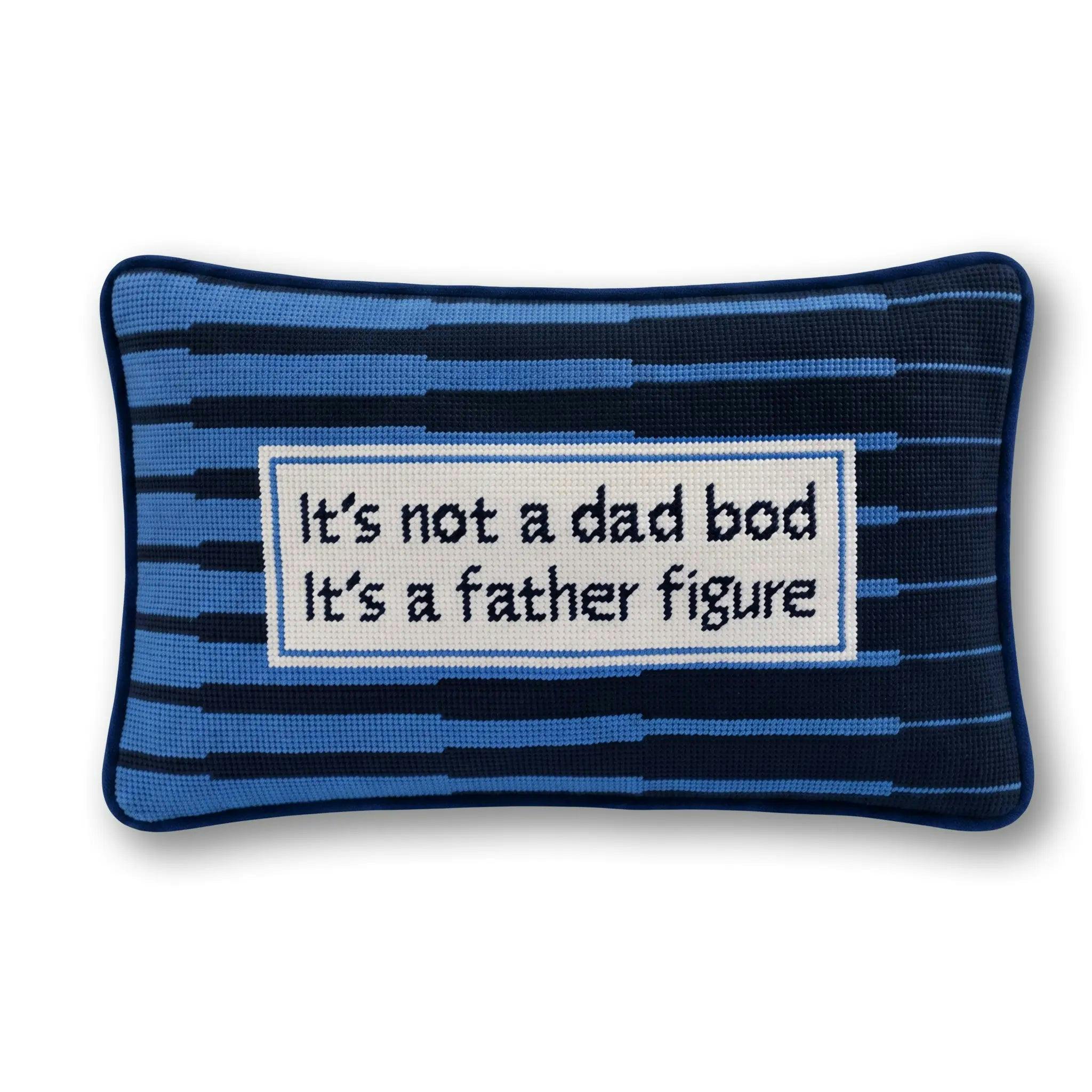 Father Figure Needlepoint Pillow