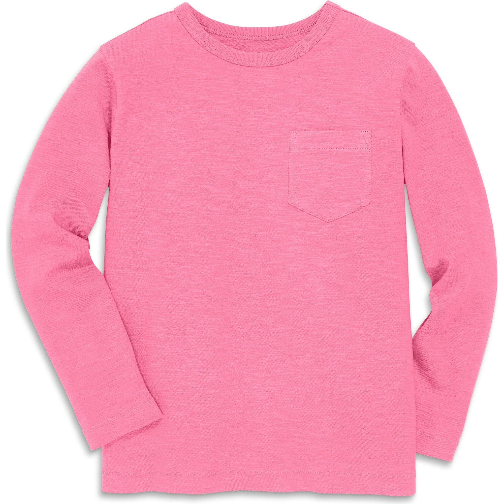 Kids long sleeve slub pocket tee