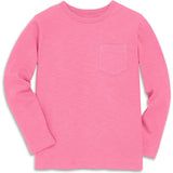 Kids long sleeve slub pocket tee