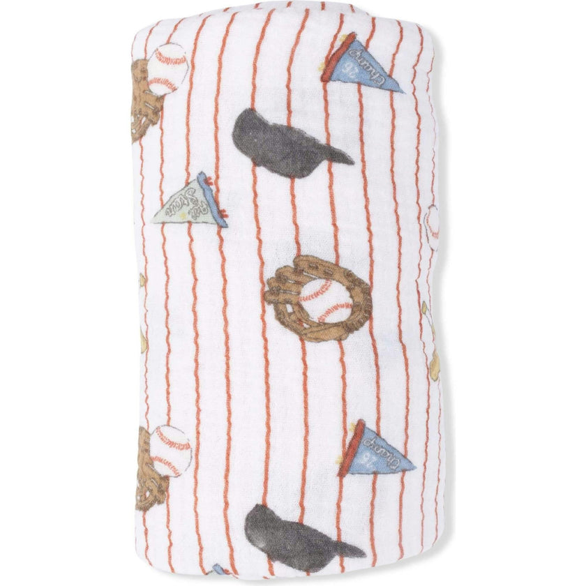 Vintage Baseball Stripe - Swaddle Blanket