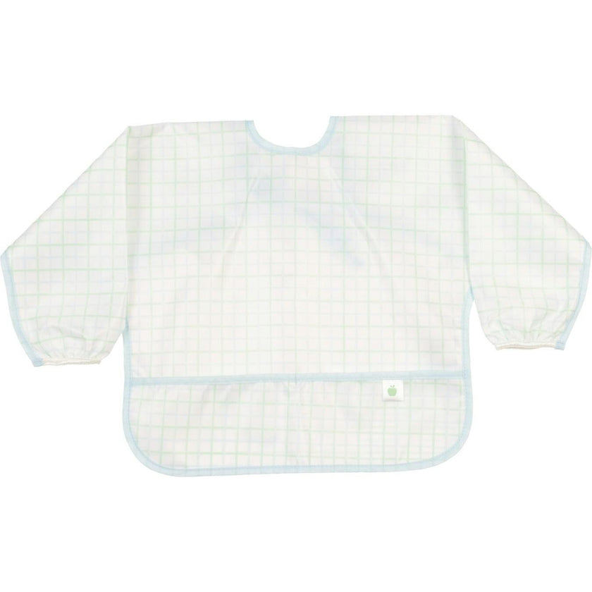 The Cover Everything Bib in Blue/Green Windowpane