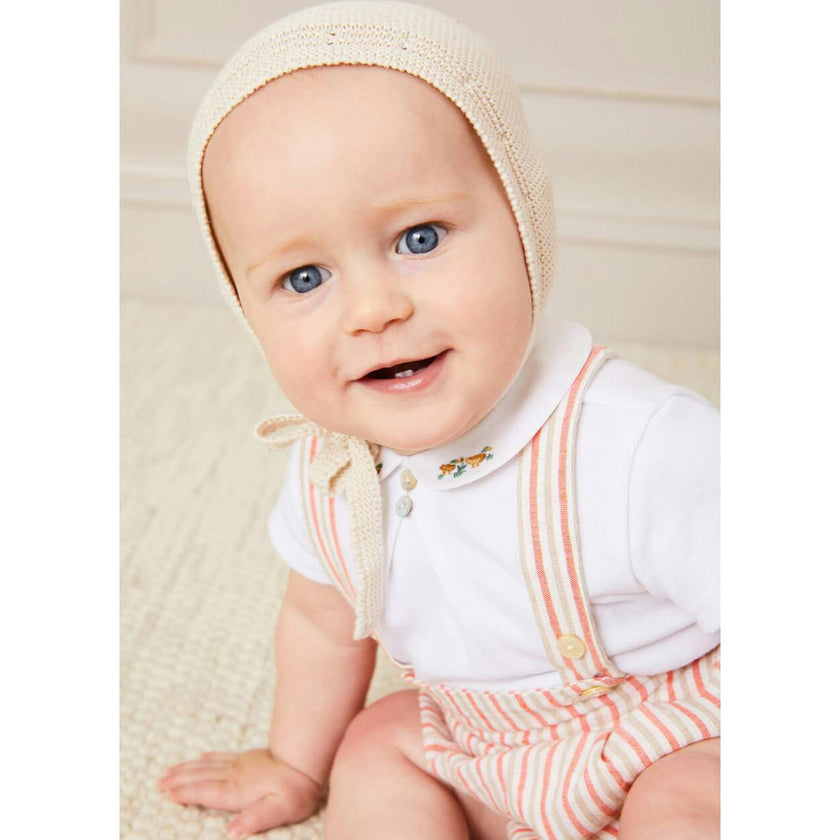 Openwork Knitted Bonnet in Beige(S-L)
