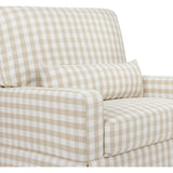 Crawford Pillowback Chair and a Half Comfort Swivel Glider in Tan Gingham
