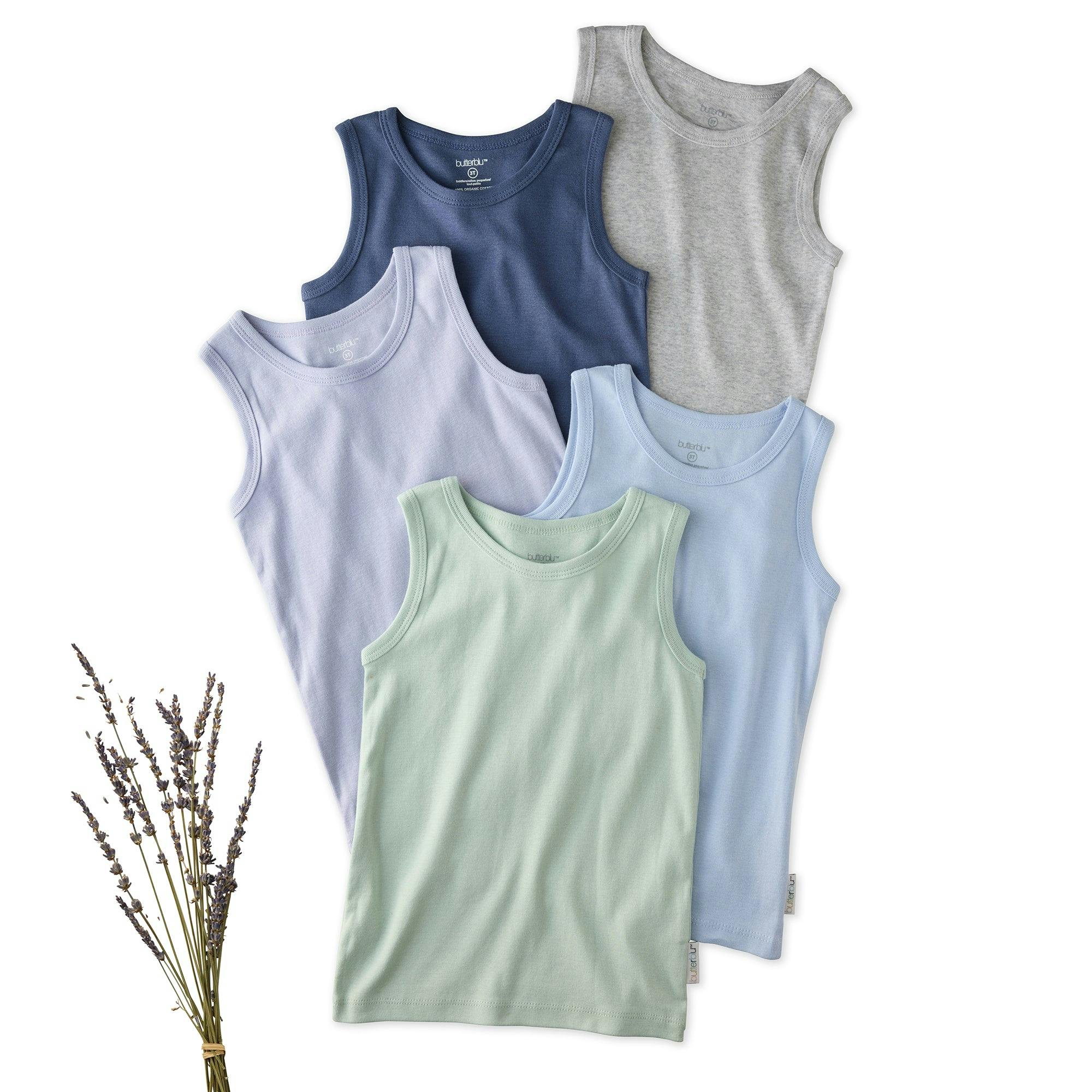 MALONE 5-Pack Toddler Tank Top Undershirts