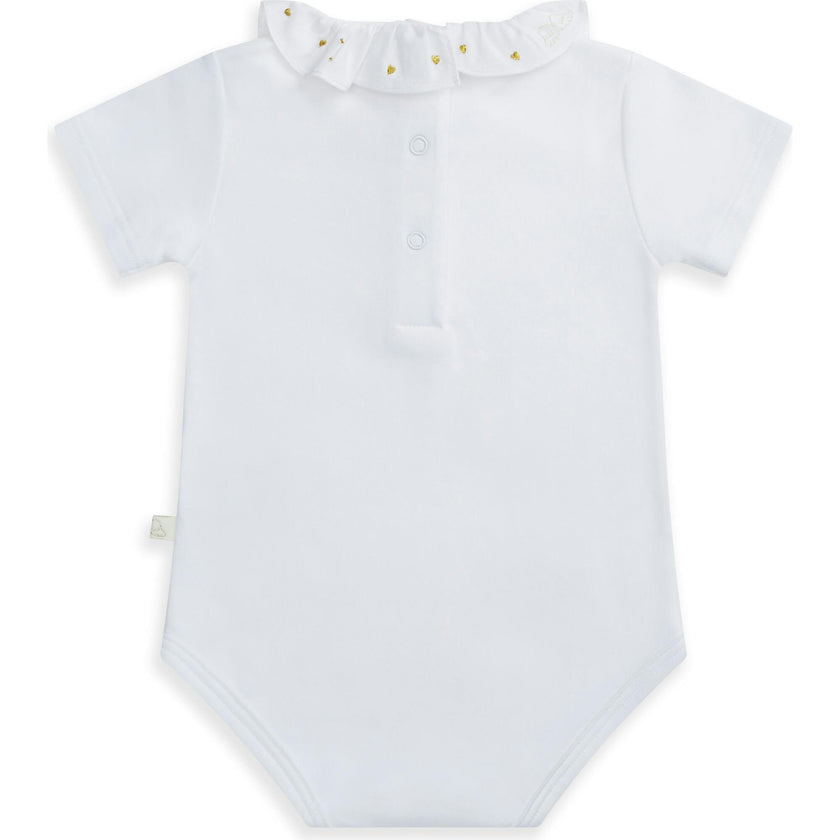 Angel Wing™ & Heart Ruffle Collar Onesie