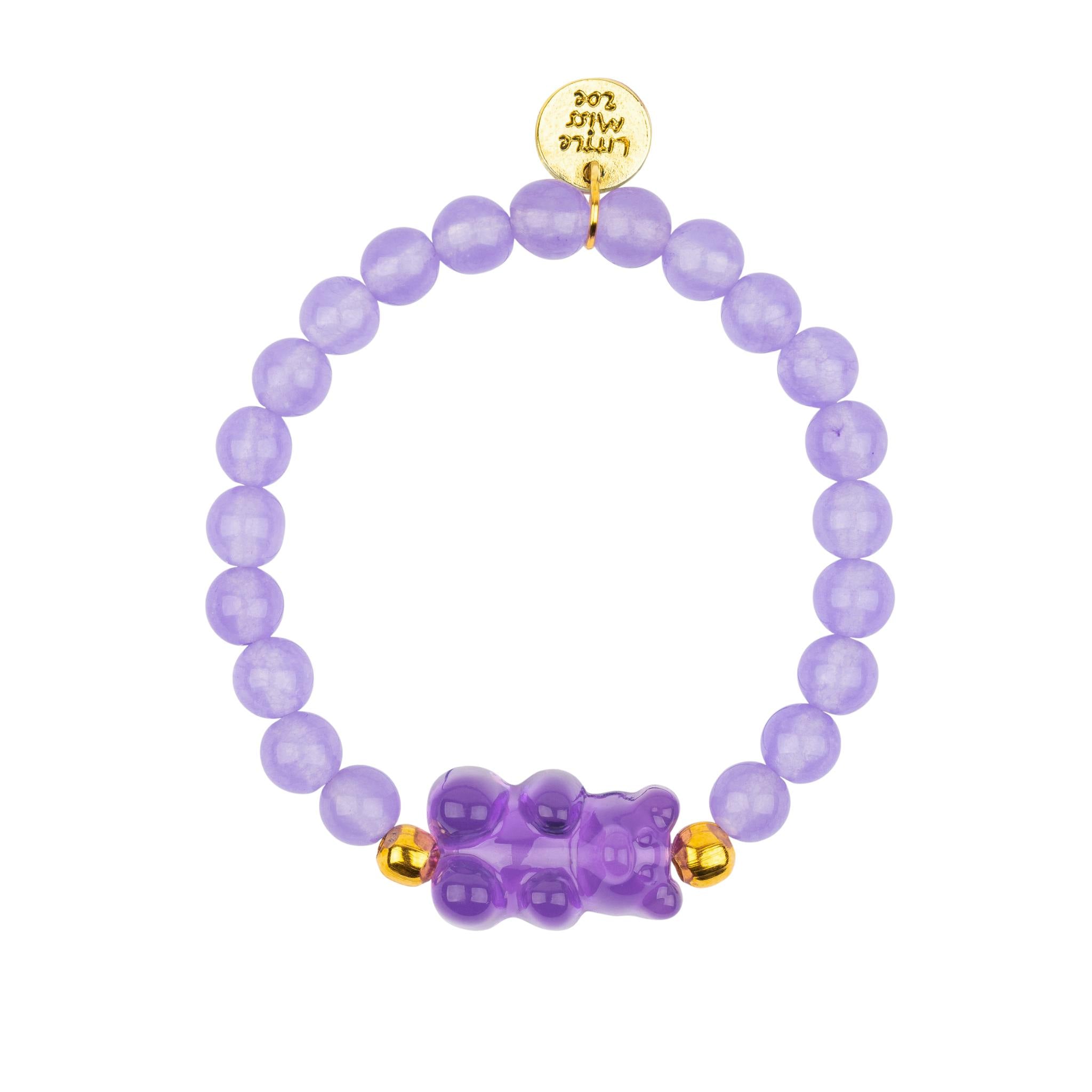 Gemstone Bracelet With Gummy Accent Charm