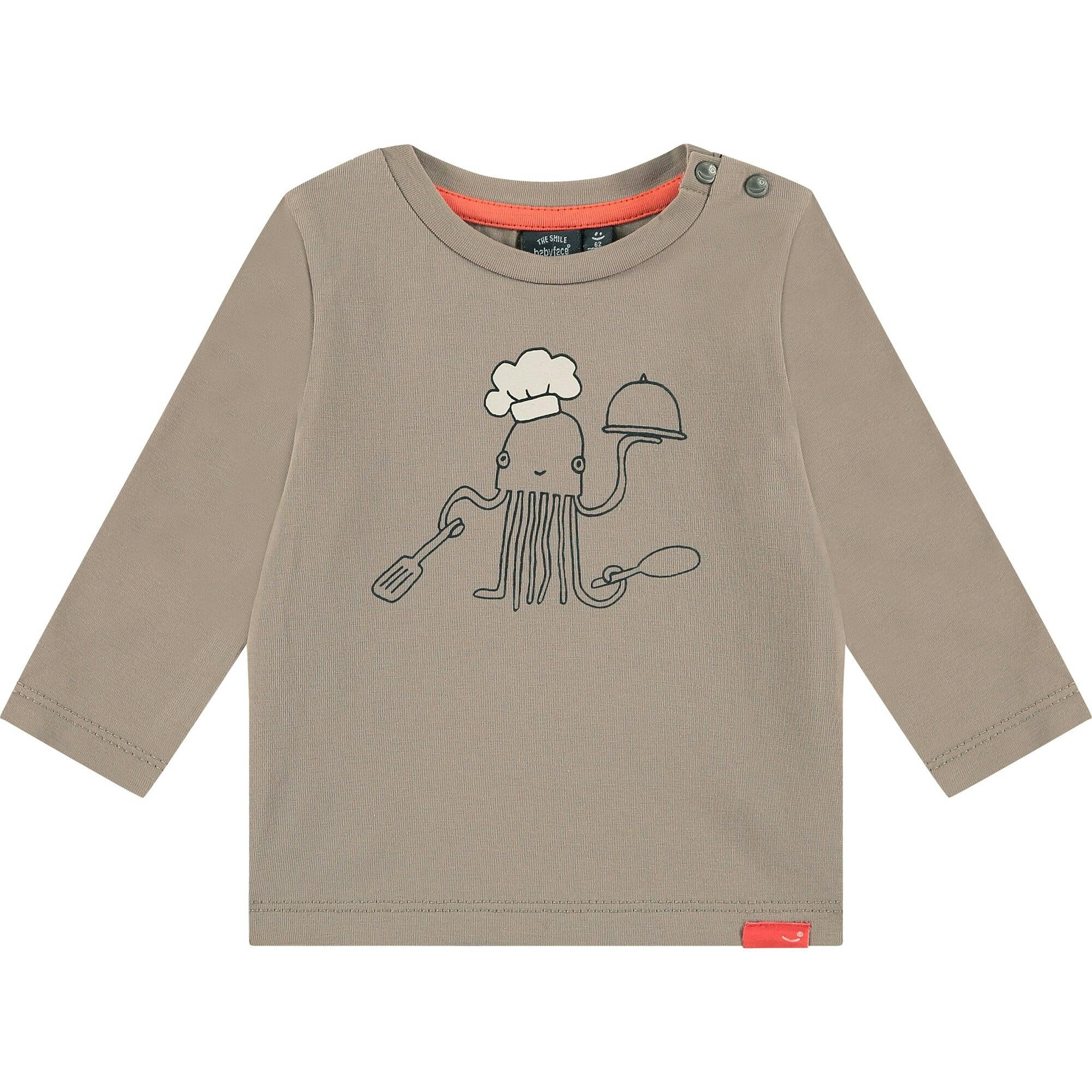 Crew Neck Chef Graphic Print Sweatshirt
