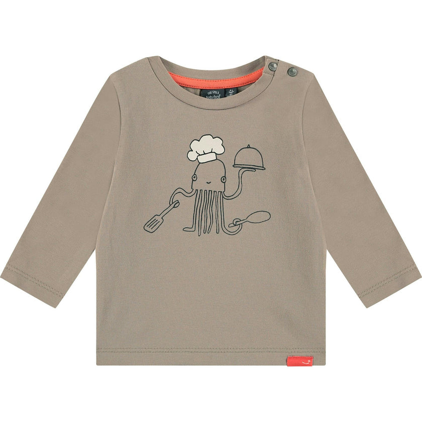 Crew Neck Chef Graphic Print Sweatshirt