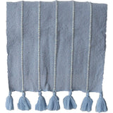 Blue Tassel Table Runner