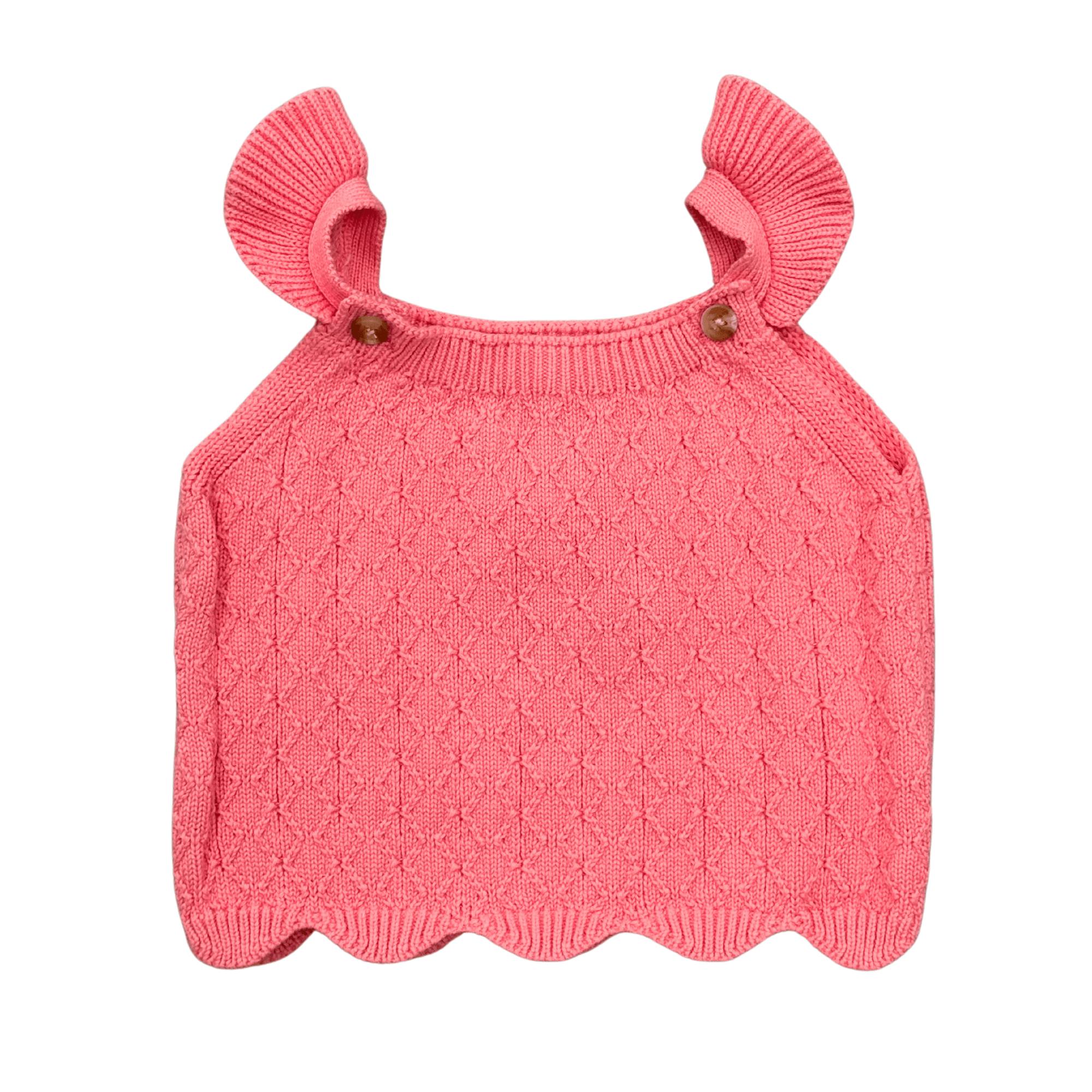 Girls Knit Sweater Tank in Cream