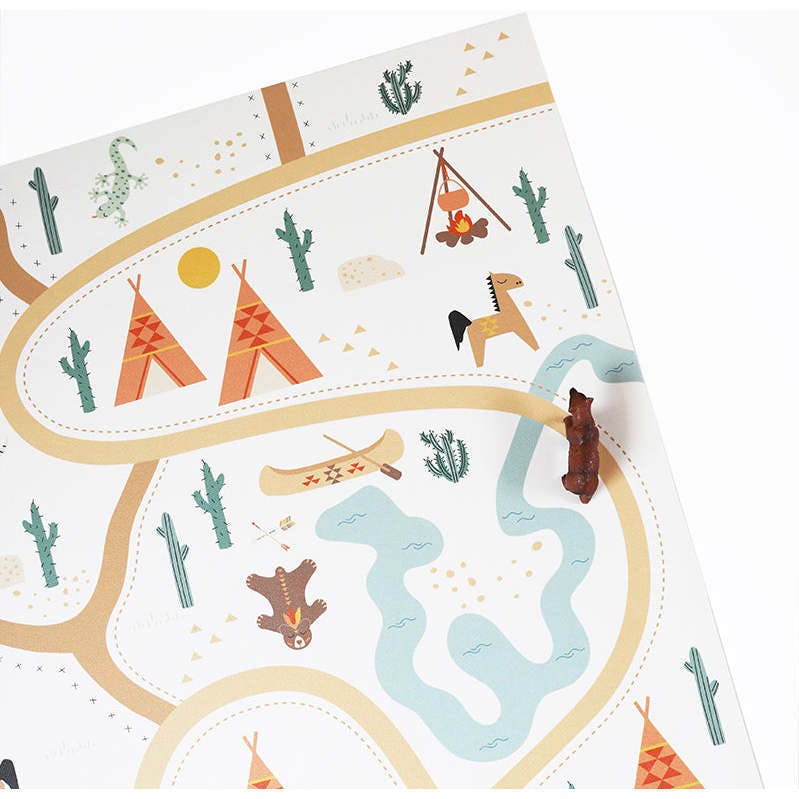 Vinyl Print Rectangular Play Rug