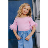 Lola Feather Raglan Sleeve Baby Tee
