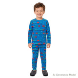 Boys (2-4) Velour Pajama Set | Holiday Express - Blue